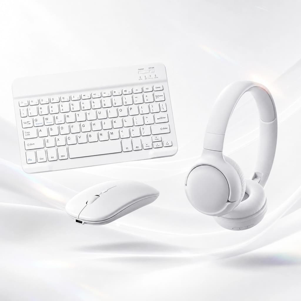 Kit Produtividade Fone Bluetooth Tune 510 + Teclado Mouse Sem Fio ABNT2 para PC Tablet Celular