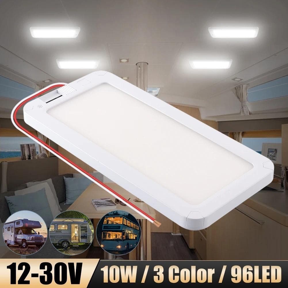 Novo 96LED 12-30V LED Interior Do Veículo Carro Regulável Telhado Teto Luz De Leitura Lâmpada Iluminação