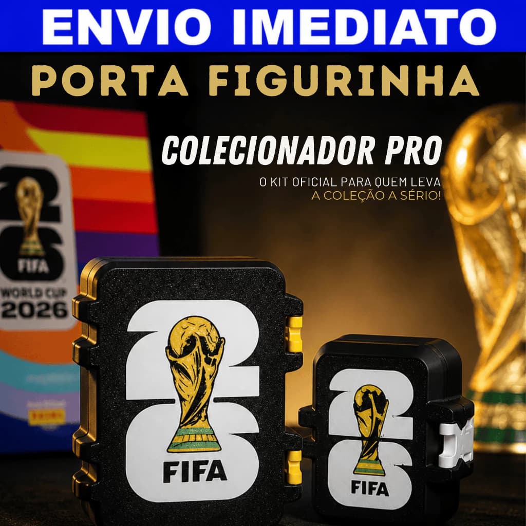 Porta Figurinhas Albúm Copa Mundo 2026 | Organizador de Cards