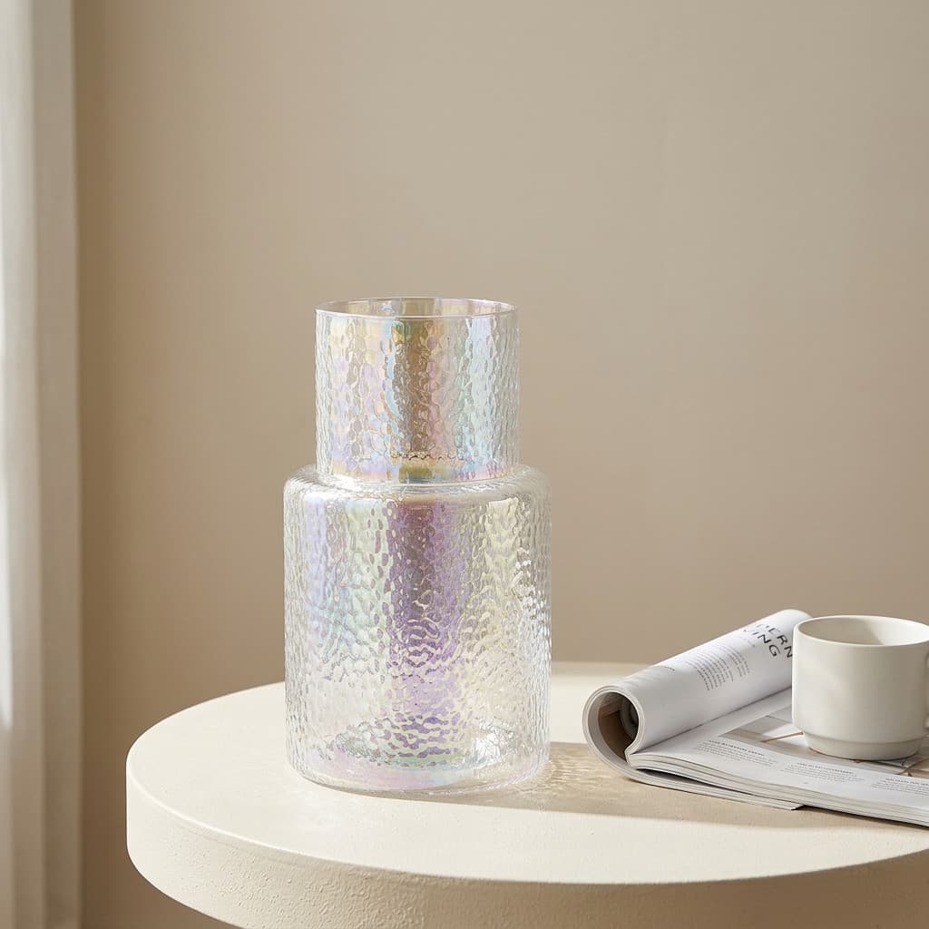 Vaso de vidro transparente simples e moderno, decoração para casa, sala de estar, quarto, artesanato de mesa