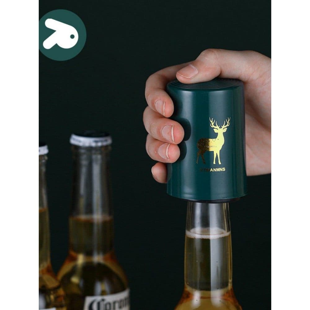 Abridor de garrafa de saca-rolhas de cerveja com tipo Push magnético saca-rolhas ferramenta útil influenciador criativo