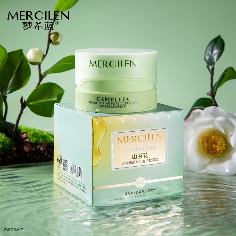 Homens Mengxi Água Azul Luminosa Rejuvenescedor Poros Limpeza Creme de Massagem Limpeza Profunda Removedor de Maquiagem