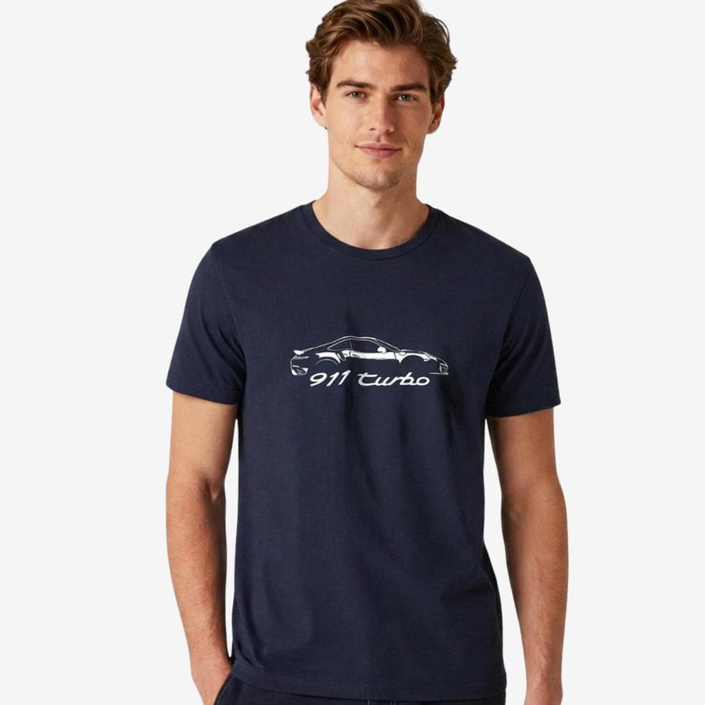 Camiseta Masculina Porsche 911 Turbo S Estampada 100% Algodão Premium P ao GG
