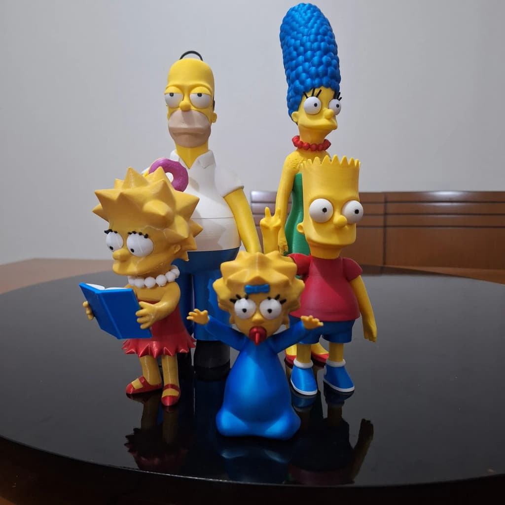Action Figure Boneco Simpsons Kit C 05 Homer Bart Lisa Marge