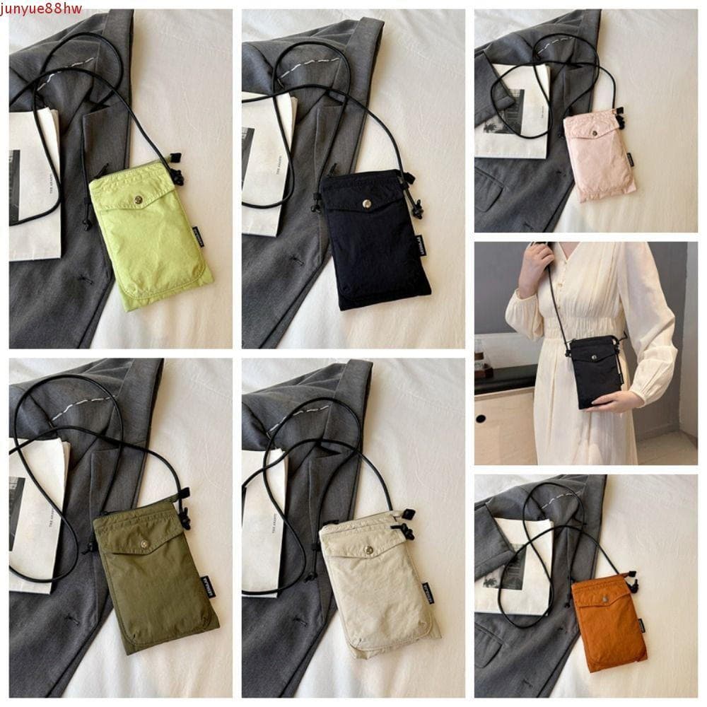 Bolsa Quadrada Para Telefone JUNYUE , Leve De Nylon Estilo Japonês Crossbody De Pano Pequeno Com Zíper