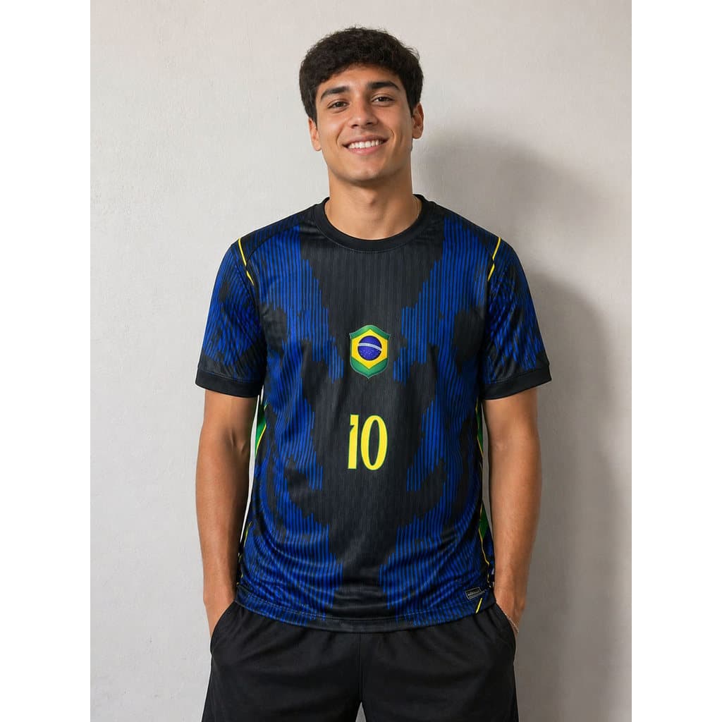 CAMISA AZUL CAMISETA BRASIL TORCEDOR COPA DO MUNDO 2026 TOPCHARME
