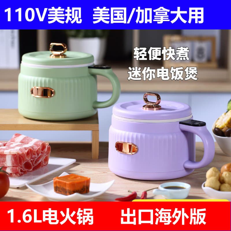 110V Padrão Americano Mini Fogão Elétrico Pequeno Doméstico Panela Quente Elétrica Dormitório Macarrão Instantâneo Cozin