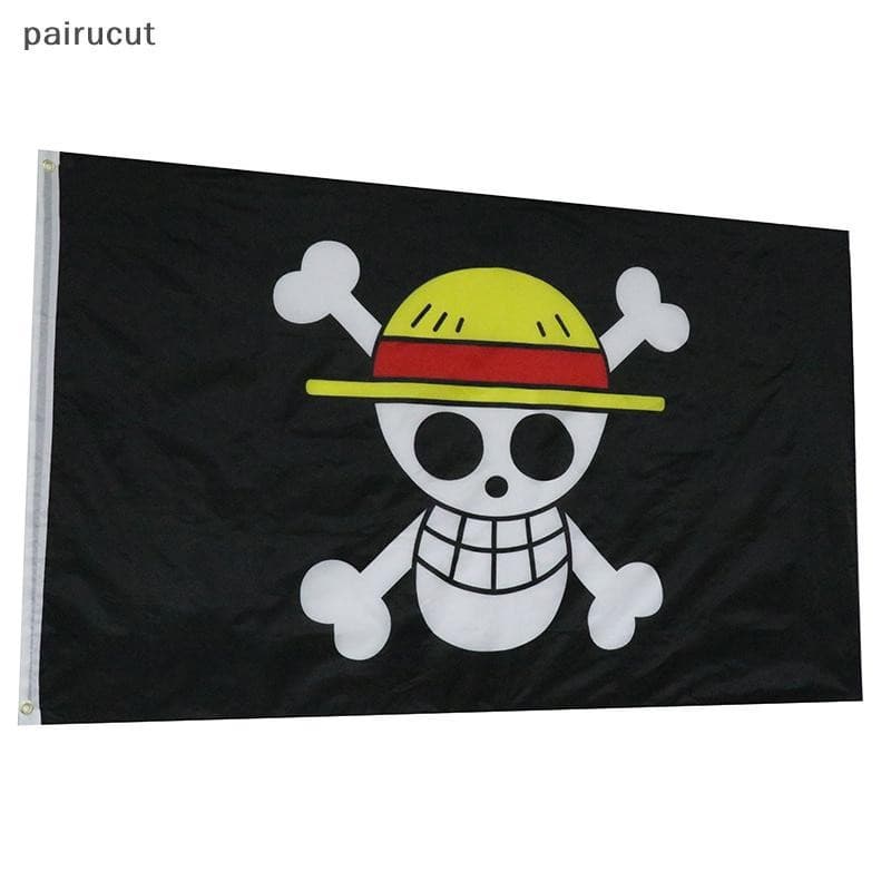Uiu Alta Qualidade 90x150CM Ponto Bens Uma Peça Luffy Crânio Bandeira DIY Para Presentes De Negócios Ui