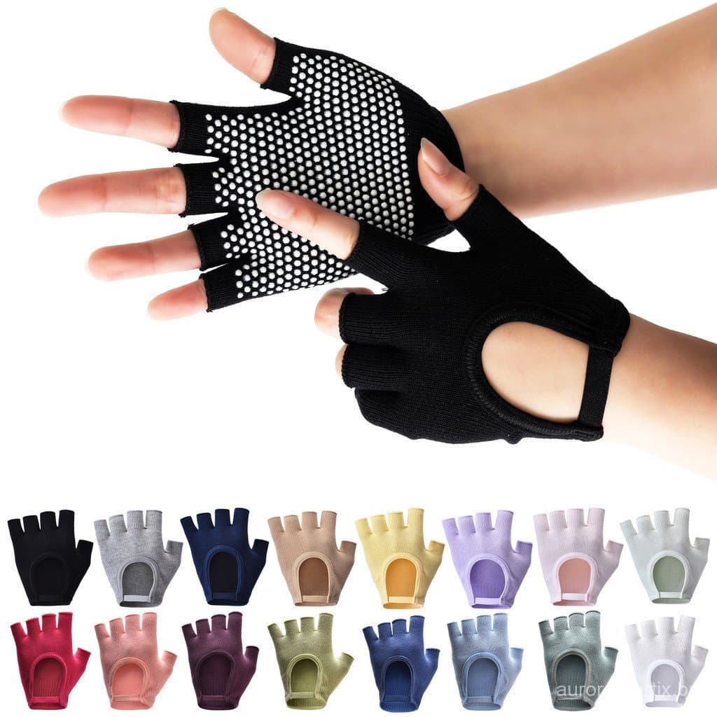 16 cores meio dedo luvas de Fitness feminino Barbell pote equipamento de levantamento ciclismo bicicleta de estrada Yoga