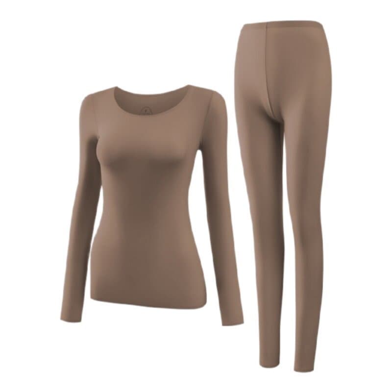 Ultra-fino músculo Bottoms roupa interior térmica senhoras roupas de outono calças compridas terno aquecimento termostát