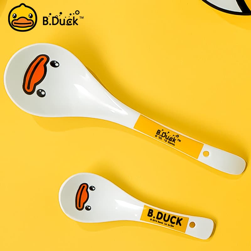 Colher pequena de pato amarelo pequeno colher de sopa doméstica de cerâmica colher grande bonito criativo estilo europeu