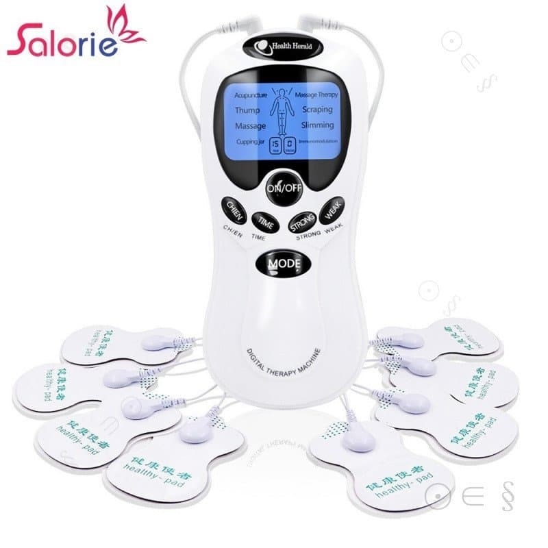 Massageador Corporal Elétrico Salorie Tens com 8 Modos de Acupuntura, Máquina de Terapia Digital, Estimulador Muscular p