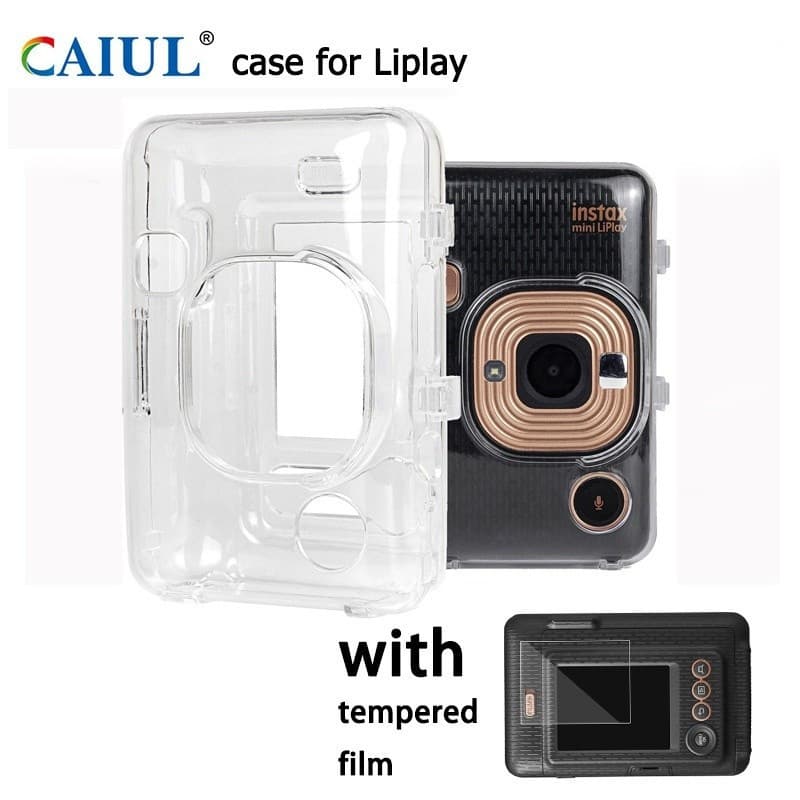 Case Capa para Fujifilm Instax Mini Liplay Transparente + Película de Vidro Temperado 9H