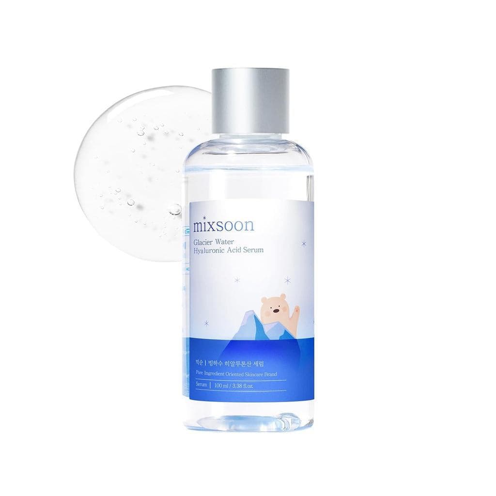 mixsoon Sérum de Ácido Hialurônico com Água Glacial - Hidrata profundamente e refresca o rosto, textura leve e refrescan