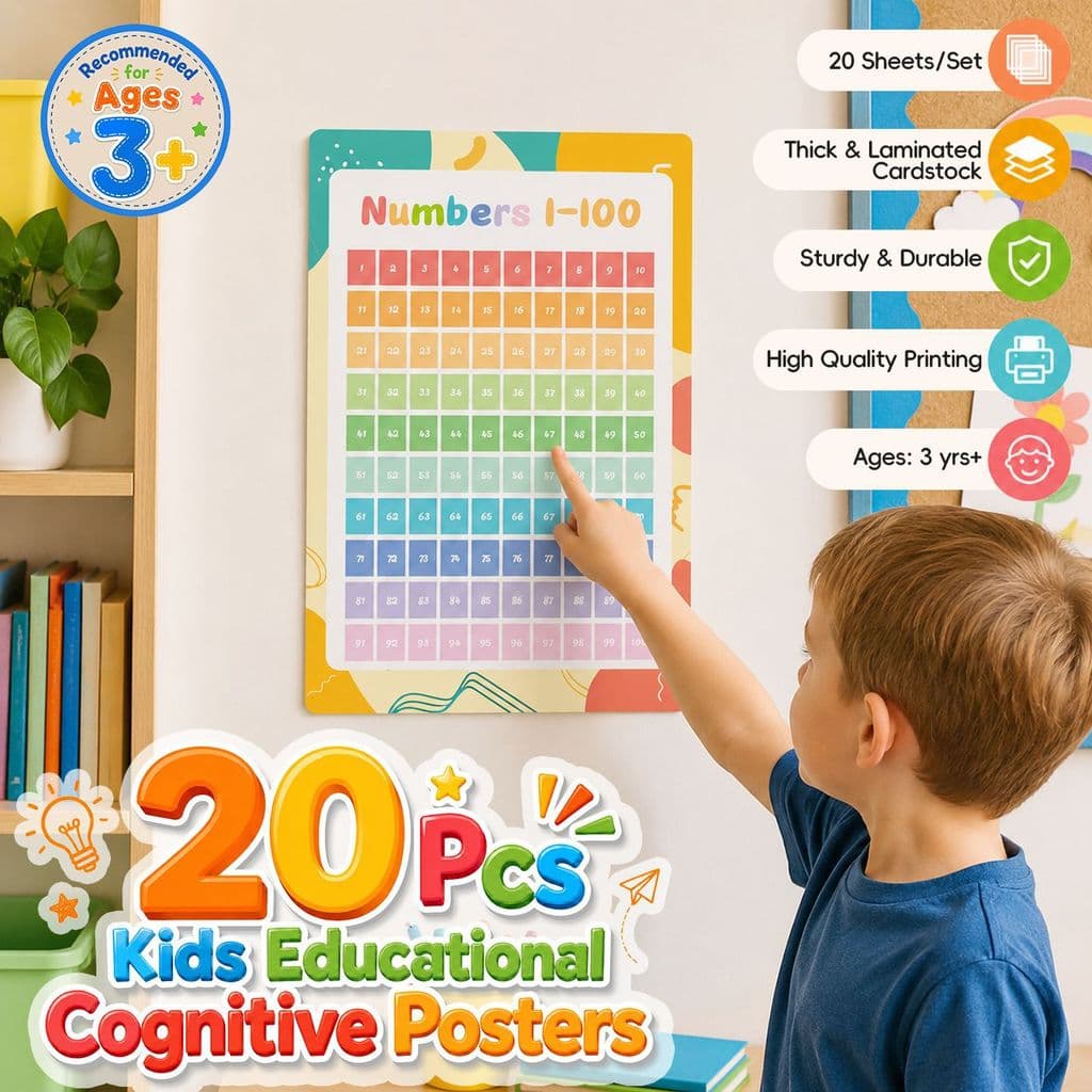 Cartaz em inglês gráfico de parede do bebê iluminação cognitiva aprendizagem adesivos de parede brinquedos educativos