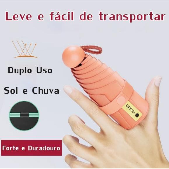 Guarda-Chuva Mini Cápsula Portátil Proteção UV Sombrinha Compacta Dobrável Impermeável Para Bolsa Viagem