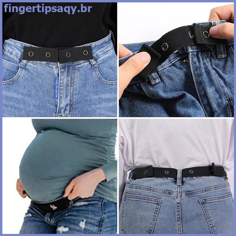 Cintos FINGE Para Mulheres Sem Bule Elástico Invisível Cinto Jeans Fáceis Masculinos Estiramento Complicações ,