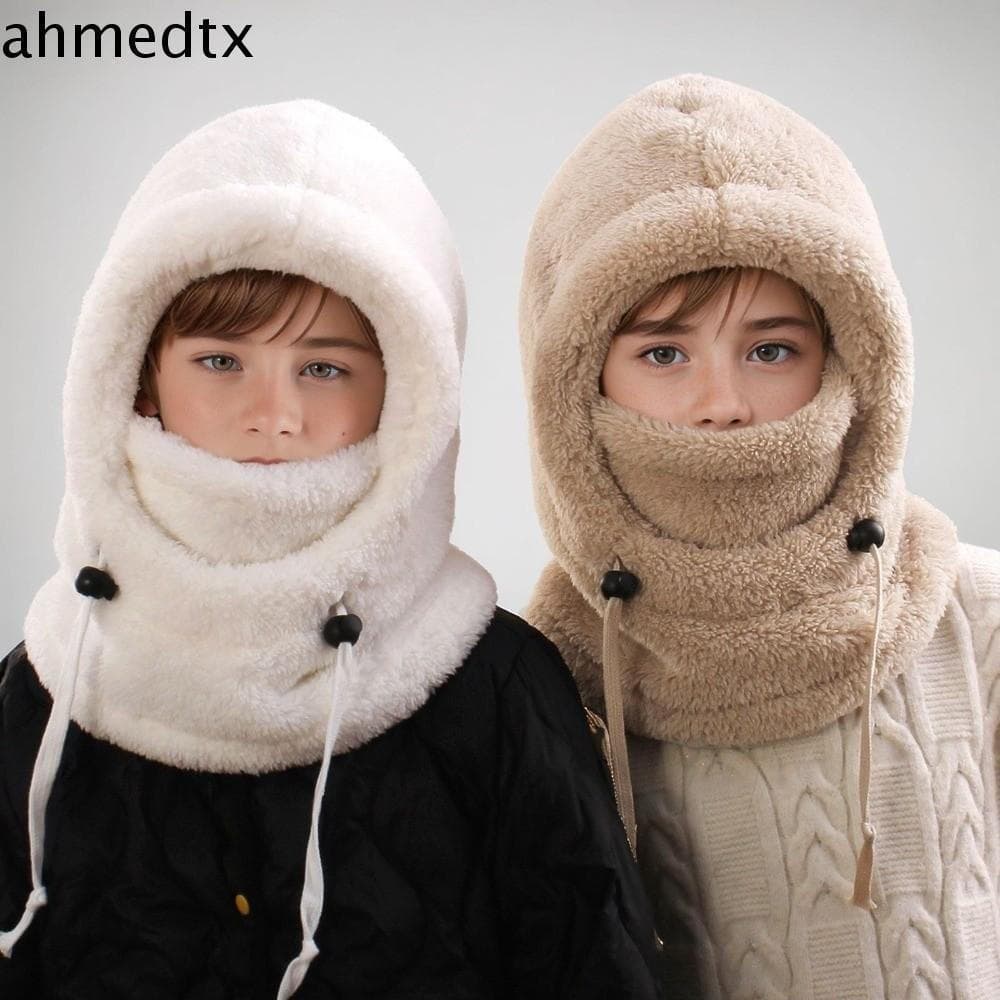 Chapéu Balaclava De Pelúcia AHMEDTXB , Capuz Para Manter O Calor , Boné À Prova De Vento Crianças , Cachecol Térmico Pro