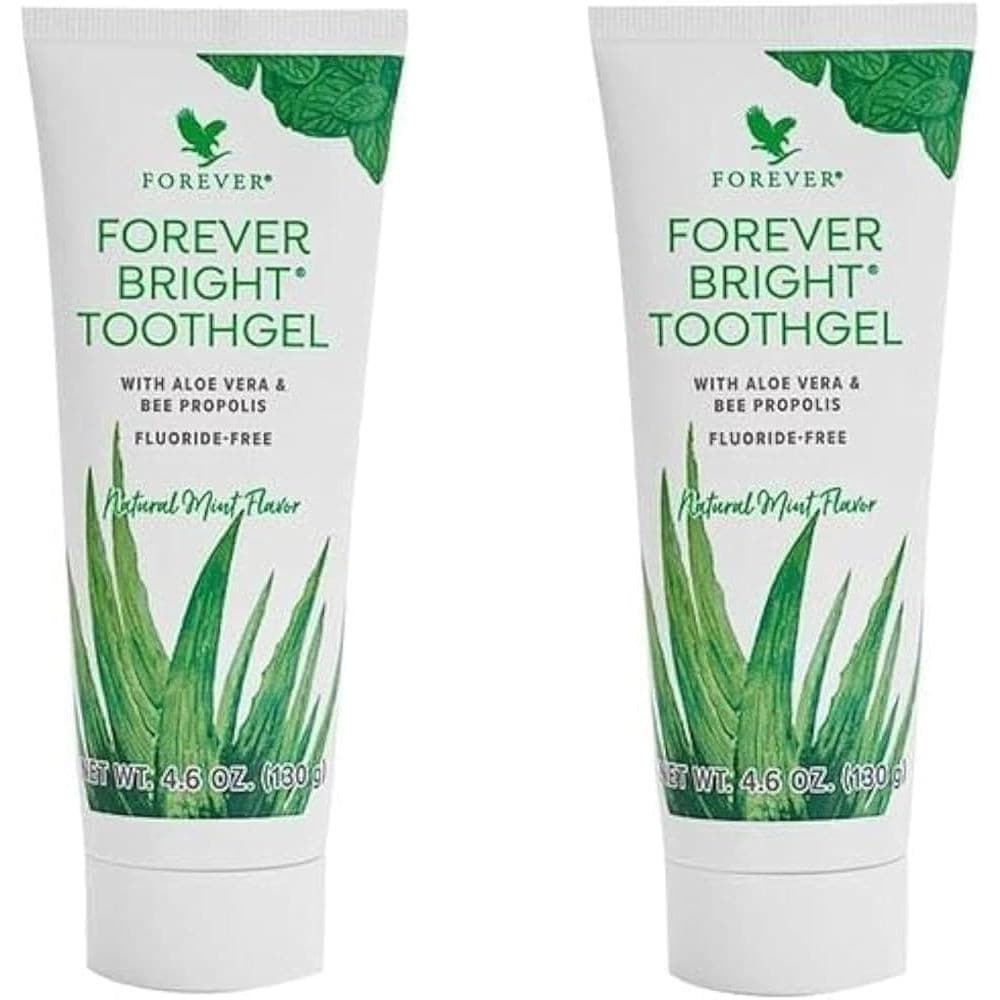 Pack Kit 02 Unidades Creme Dental Forever Bright Toothgel Natural Sem Fluor