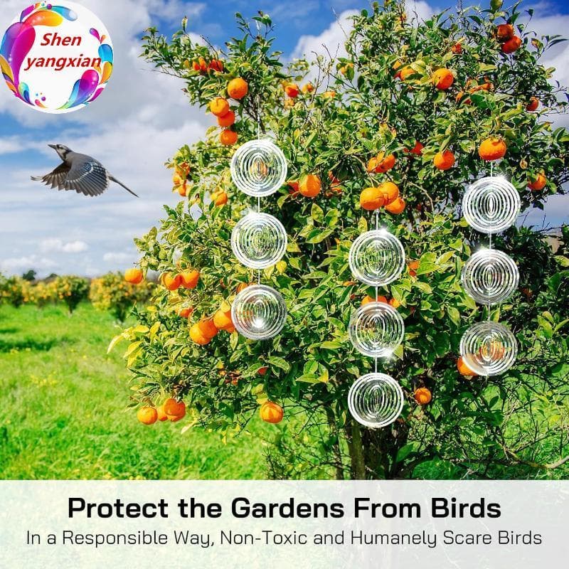 shenyangxian Dissuasores De Pássaros 3D Giradores De Vento De Aço Inoxidável Decoração De Jardim Reflexiva Para Proteção