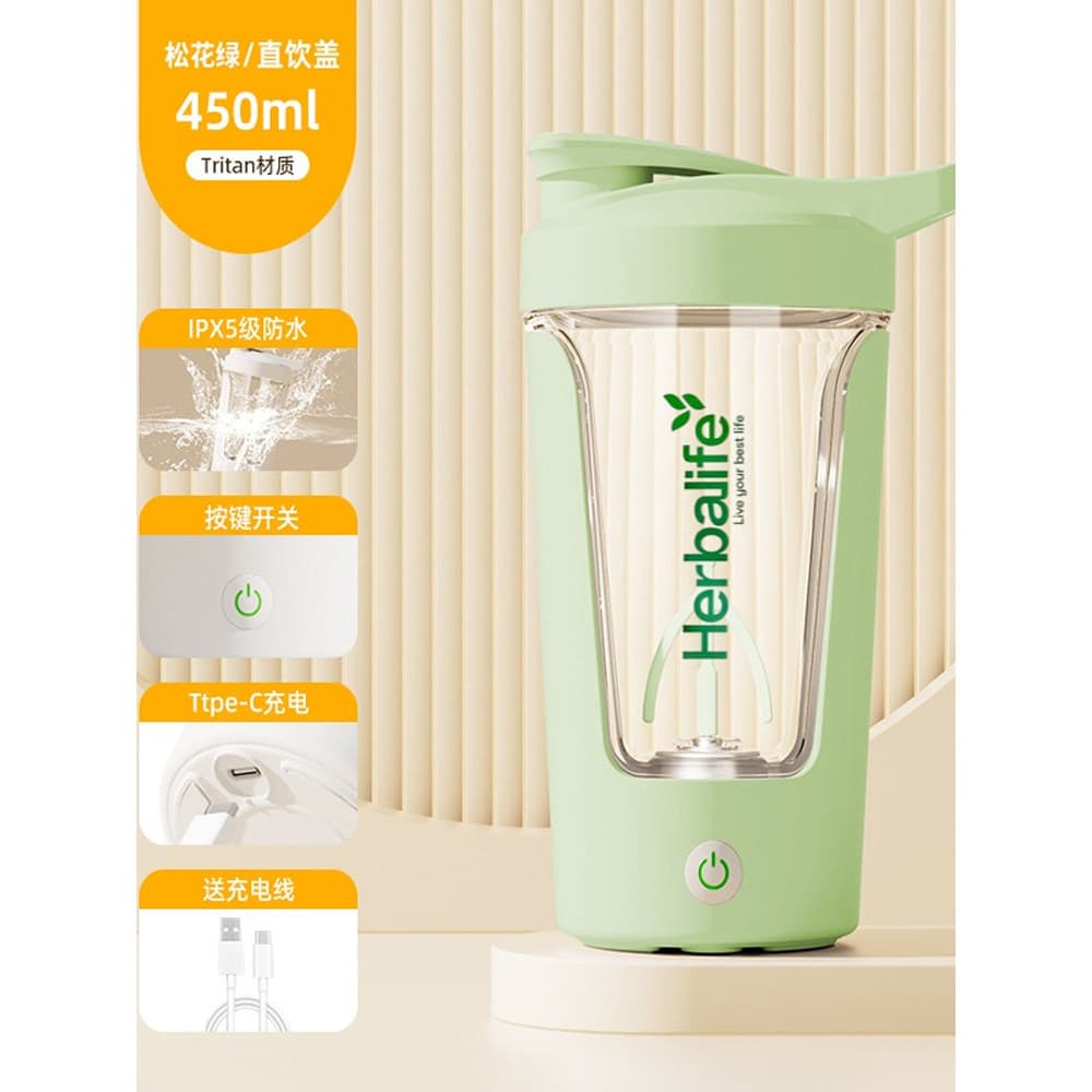 Combolai Milkshake Blender 450ML Multifuncional Presente Doméstico Copo de Suco Recarregável Espremedor Portátil