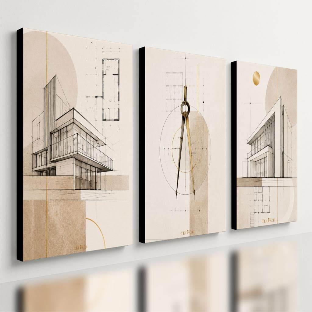 Kit3 Quadro Decorativo Arquitetura Engenharia Civil Projetista e2