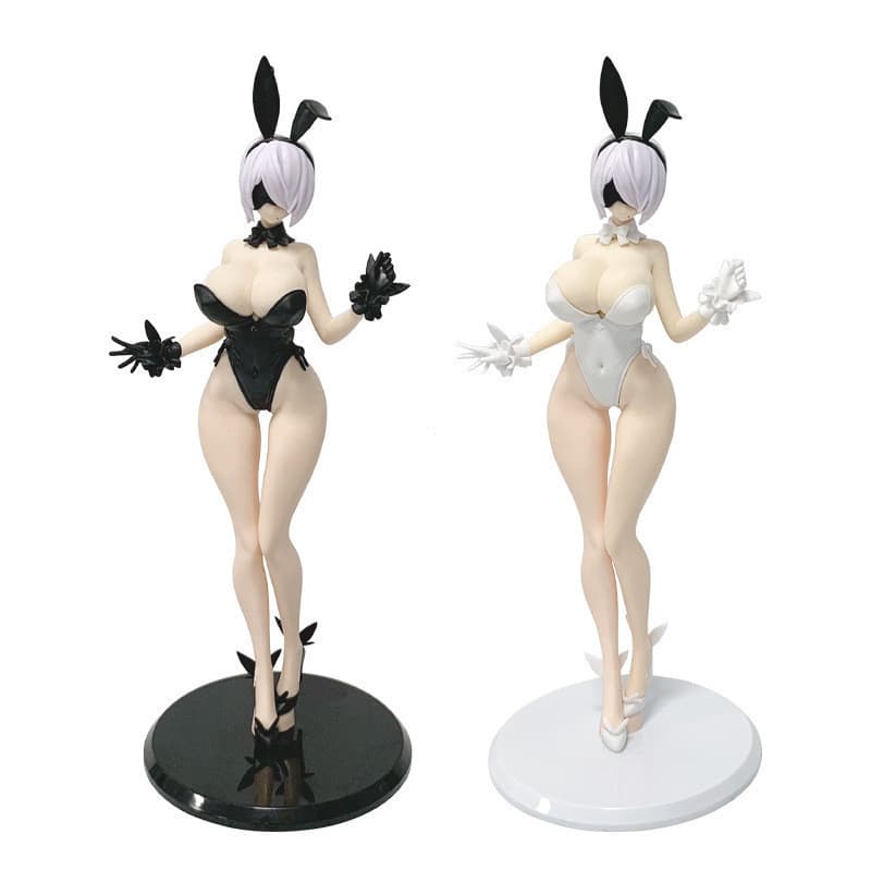 O personagem do jogo "NieR: Automata" - YoRHa No. 2 tipos de modelos colecionáveis de PVC móveis de coelhinhas sensuais