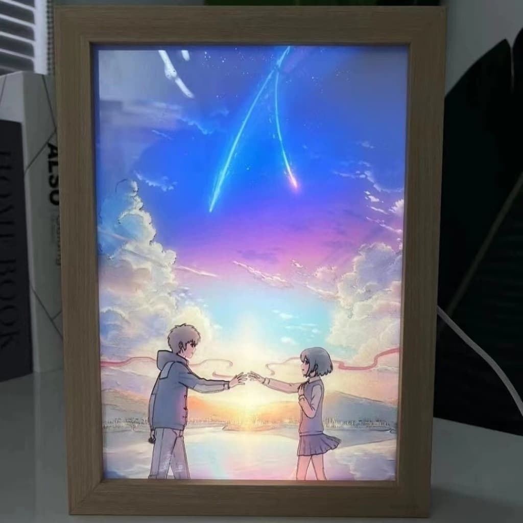 Lâmpada LED USB de Anime Your Name com Imagem de Tachibana Taki, Presente para o Dia dos Namorados e Ano Novo
