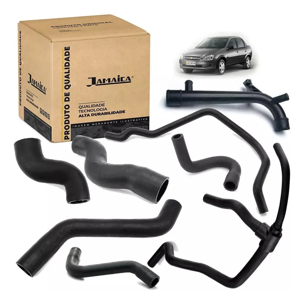 Kit 8 Mangueiras + Tubo Corsa Classic 1.0 1.4 8v 2011 A 2017