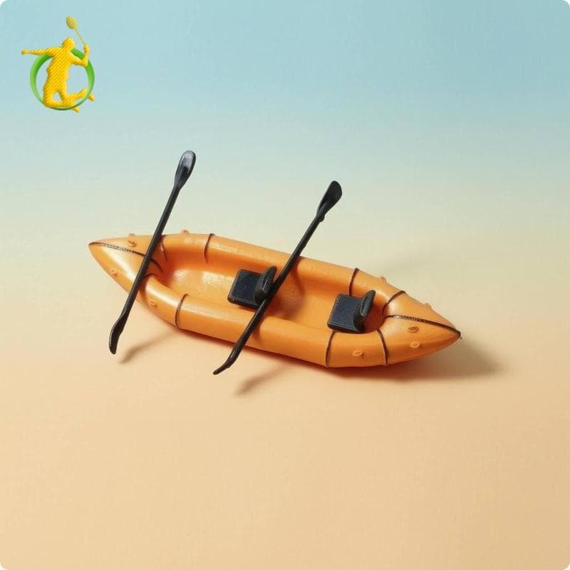 [Asiyy] Modelo De Barco Inflável Detalhes Moldados Caiaque Em Miniatura Com Acabamento Pintado Para Duas Pessoas Exibiçã