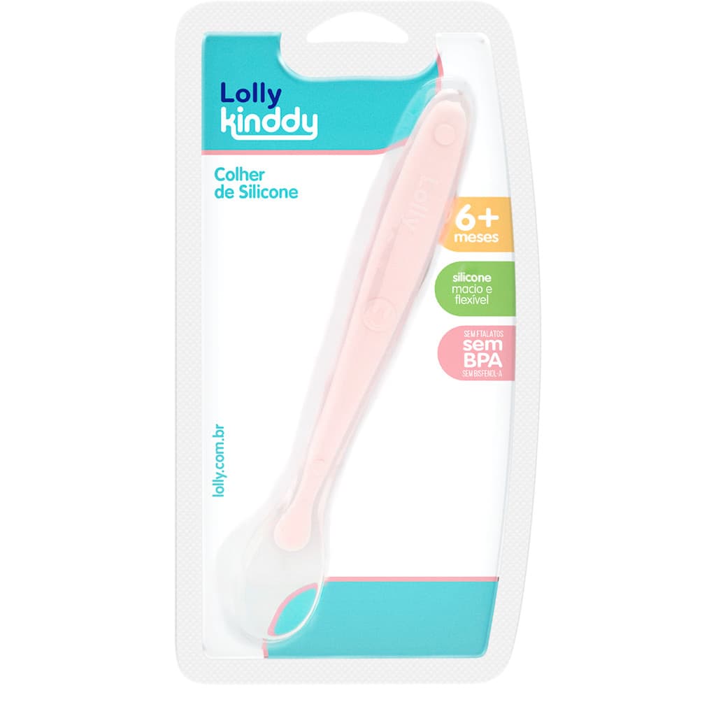 Colher Infantil com Ponta Macia de Silicone e Cabo Anatômico
