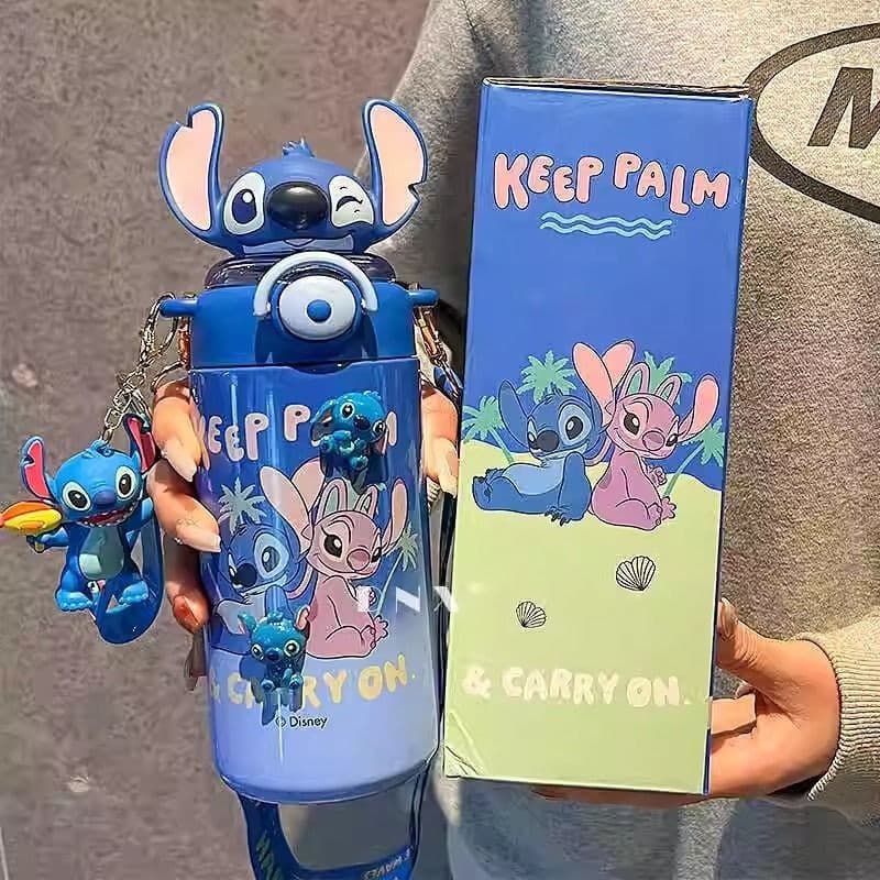 2025 Disney Stitch Nova Garrafa de Água Exclusiva de Alto Valor, Adequada para Meninas, Crianças, Estudantes e Escola