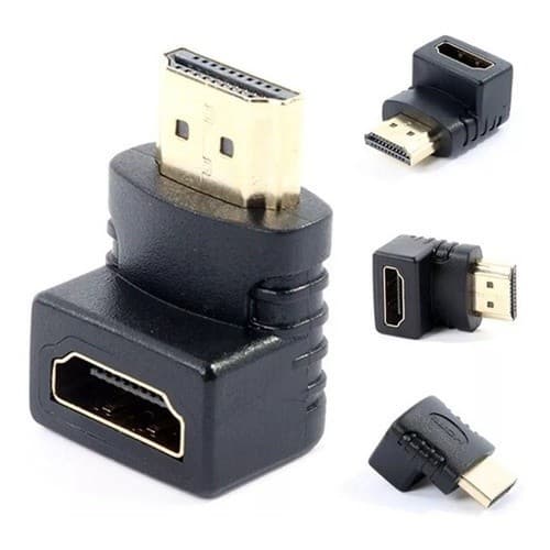 Emenda Hdmi Adaptador 90 Graus Hdmi Macho Fêmea L