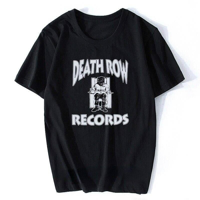 Masculino Rip Camiseta come estampa do Death Row Registros Tupac Gráfico Camisetas