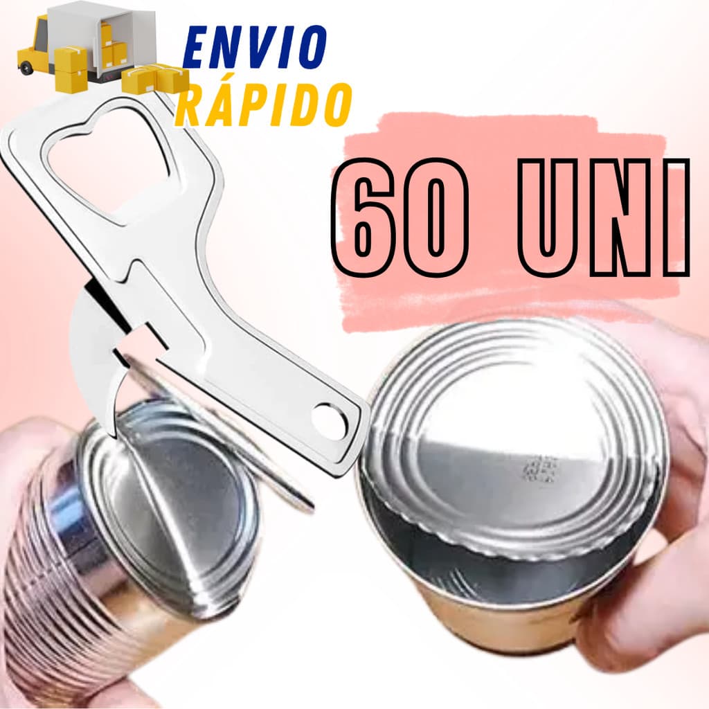 Kit Abridor De Garrafas Latas De Metal Em Aço Inox Afiado 60 Peças Profissional Para Bar Restaurante