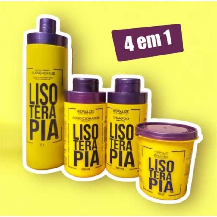 Kit Progressiva Lisoterapia S/Formol + Shampoo e Condicionador + Máscara Reconstrutora