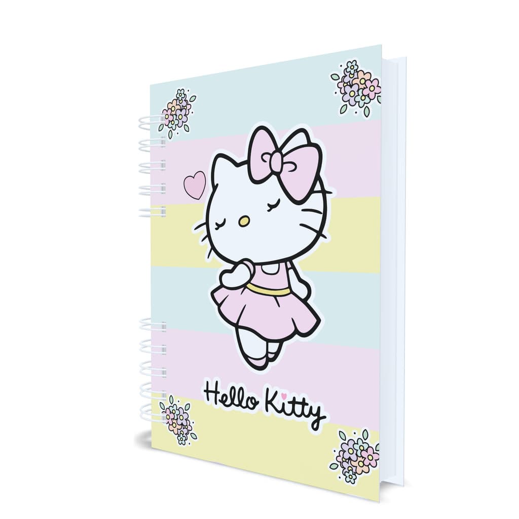 Caderno  Pequeno Anotações Estudo Gatinha Florzinha Kawaii