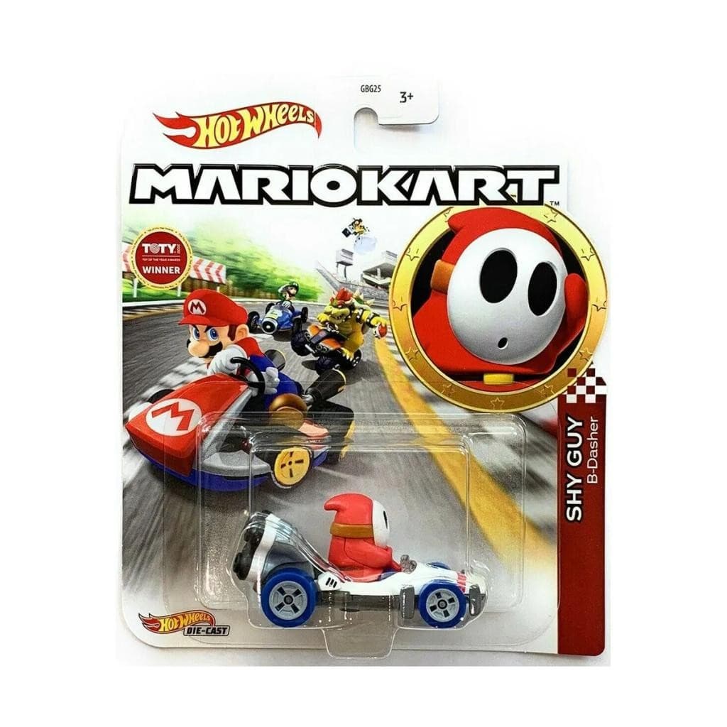 Carrinho Shy Guy Mario Kart Hot Wheels Miniatura Brinquedo Colecionável Original Mattel
