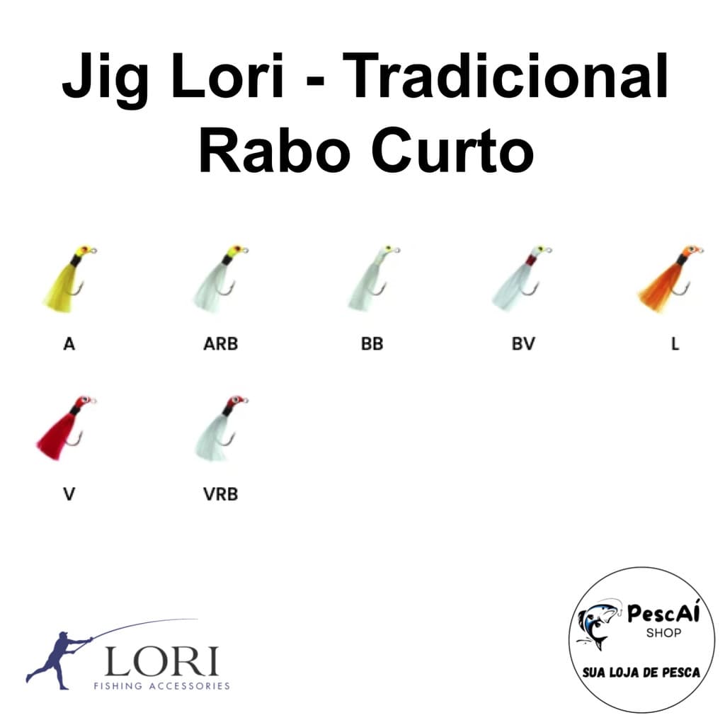 Isca Artificial - Lori Fishing - Jig - Rabo Curto - Tradicional - Tamanho M - 12 g - Tucunaré