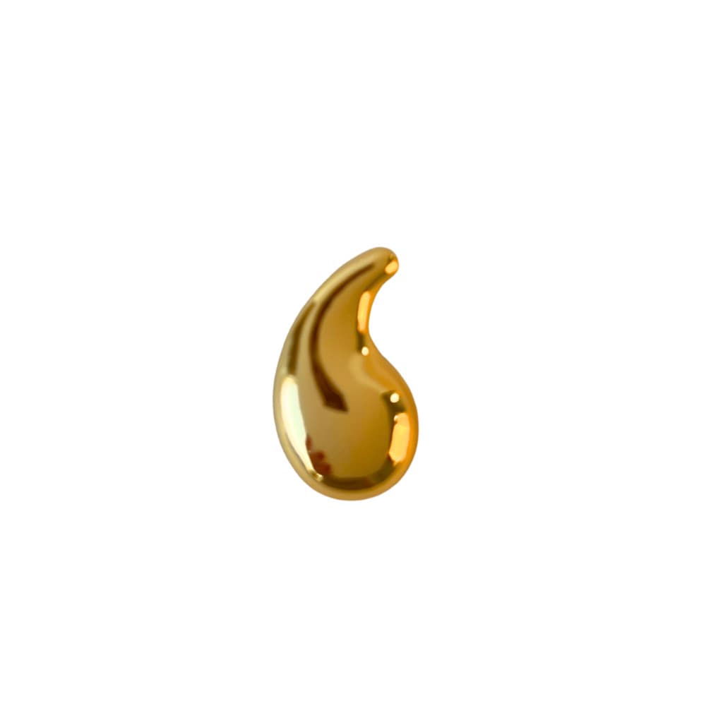 Pingente Feminino Vírgula Banhado a Ouro 18k Semijoia Ciela 1,7x3,1 cm