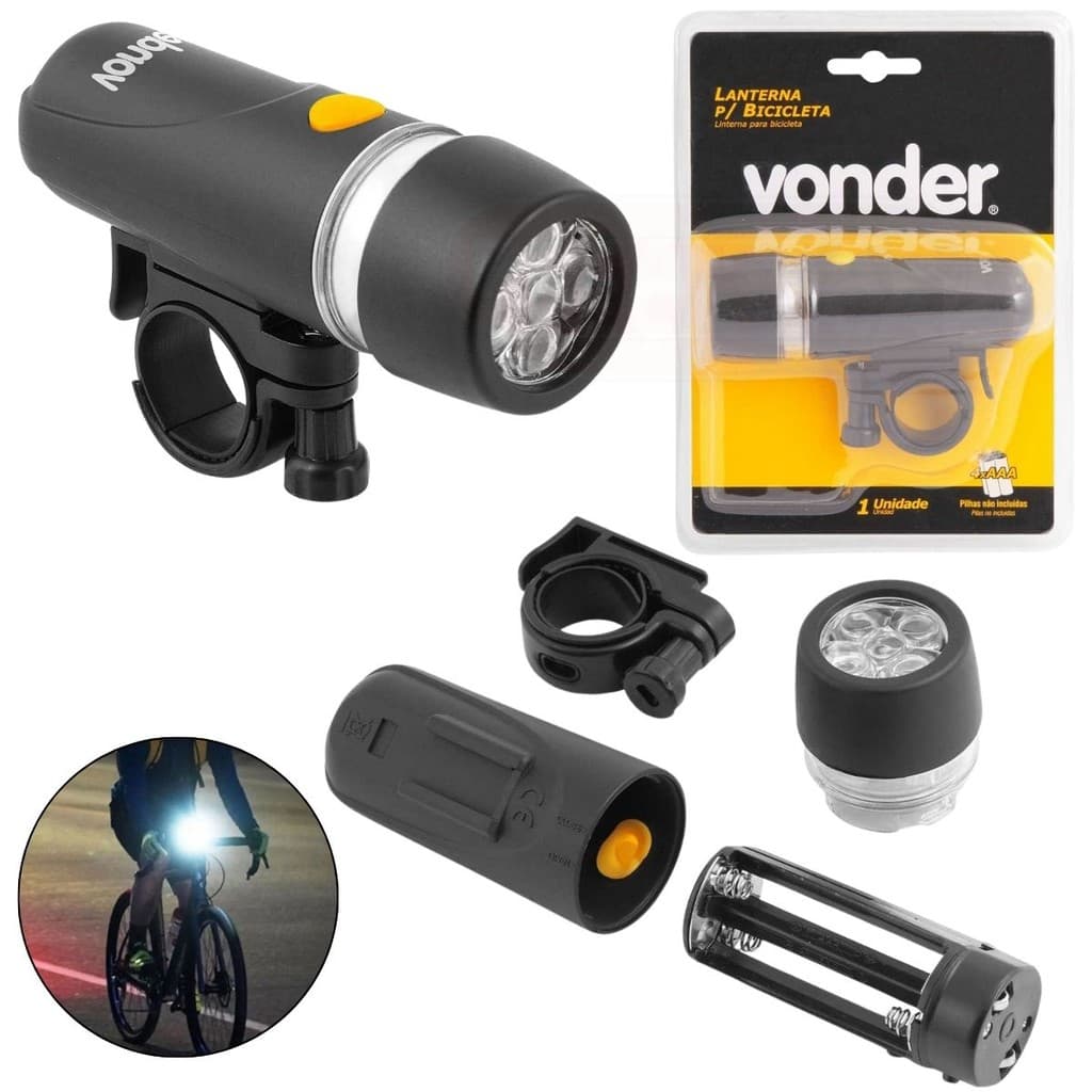 Lanterna Farol Dianteiro LED para Bike Bicicleta Trânsito