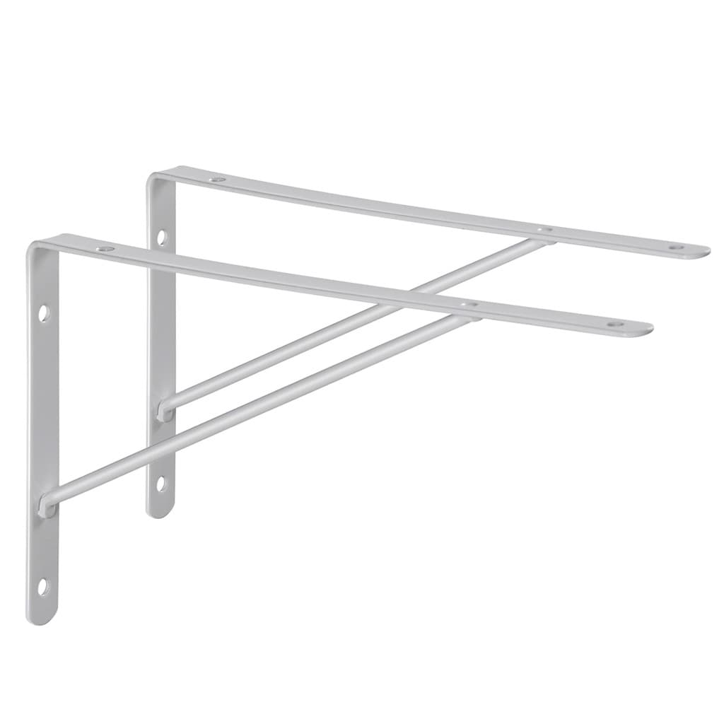 Suporte Mão francesa Leve 30cm até 35kg BRANCO - Kit c/2