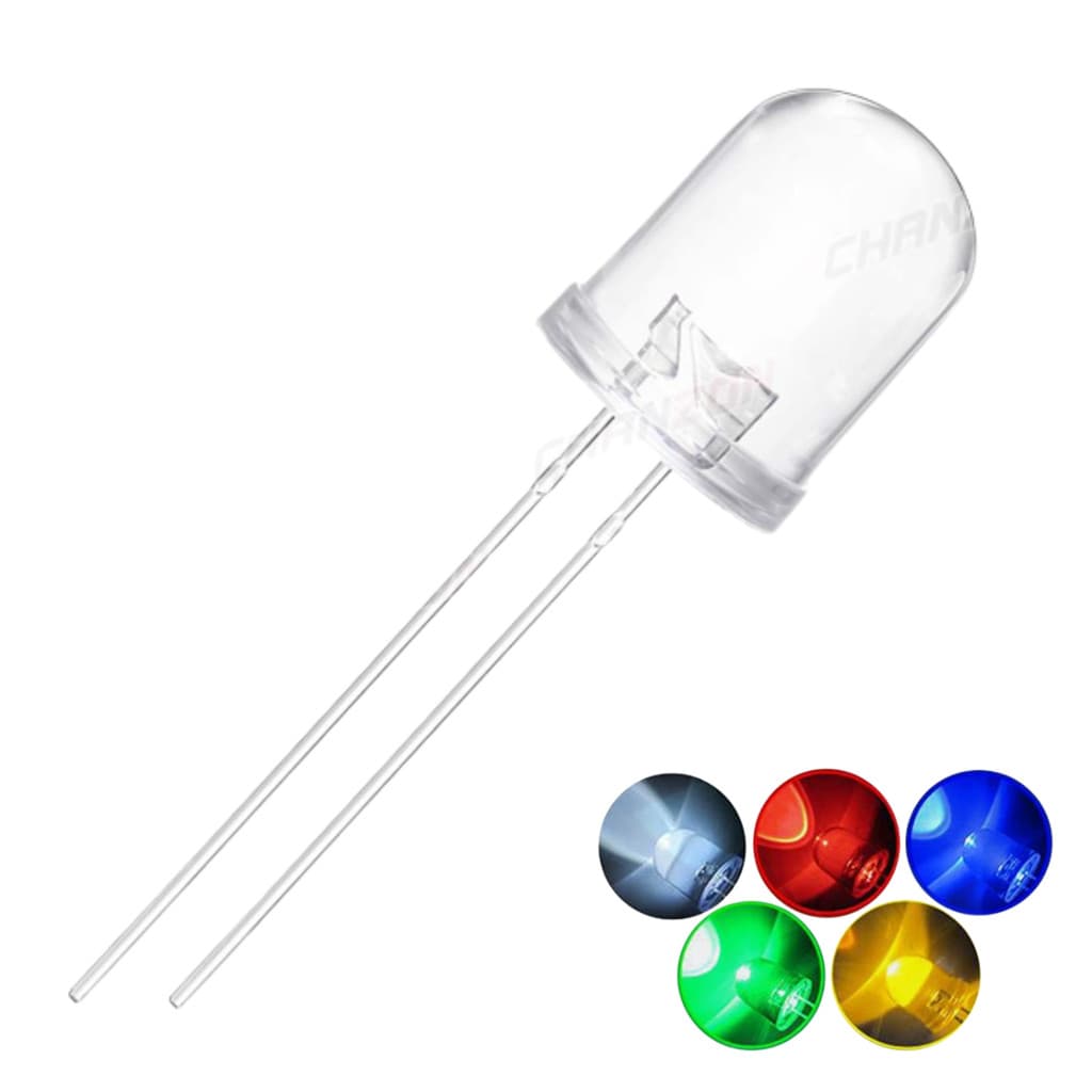 Kit LEDs 10mm Alto Brilho 25 Unidades Uso em Arduino Modelismo Maquete Prototipagem Eletrônica