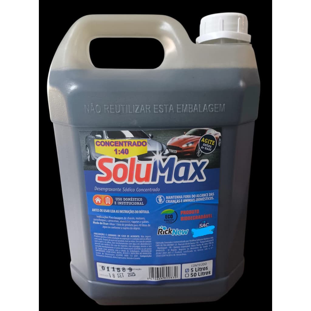 Solupan Concentrado Desengraxante Solumax Limpeza Pesada