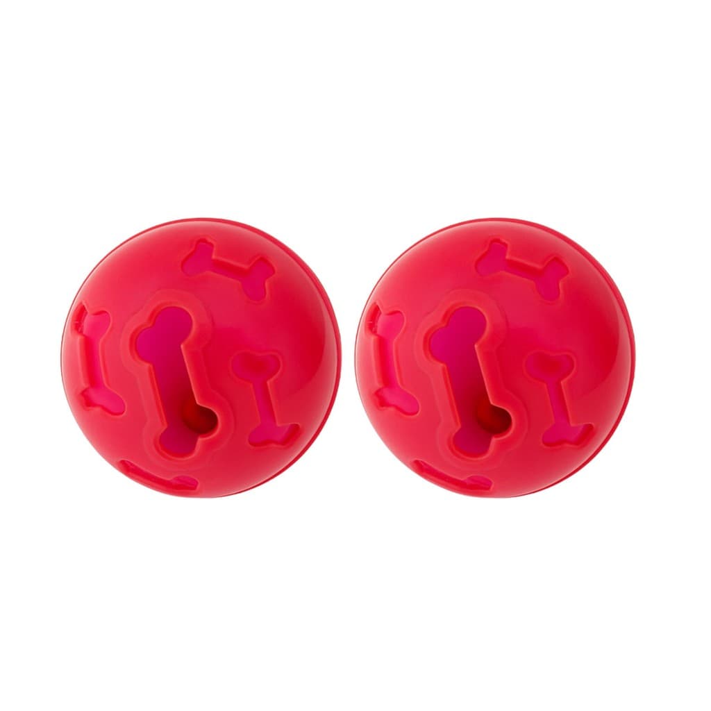 Kit 2 Bola Petisco Interativo Pink Neon 7x6cm Livre de BPA Brinquedo