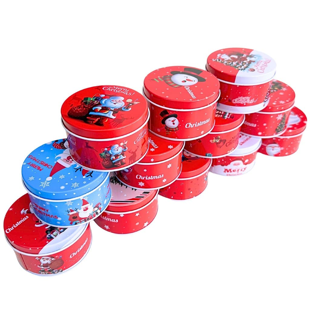 10 lata metal natal vermelho decorativo sortido pARA DOCES