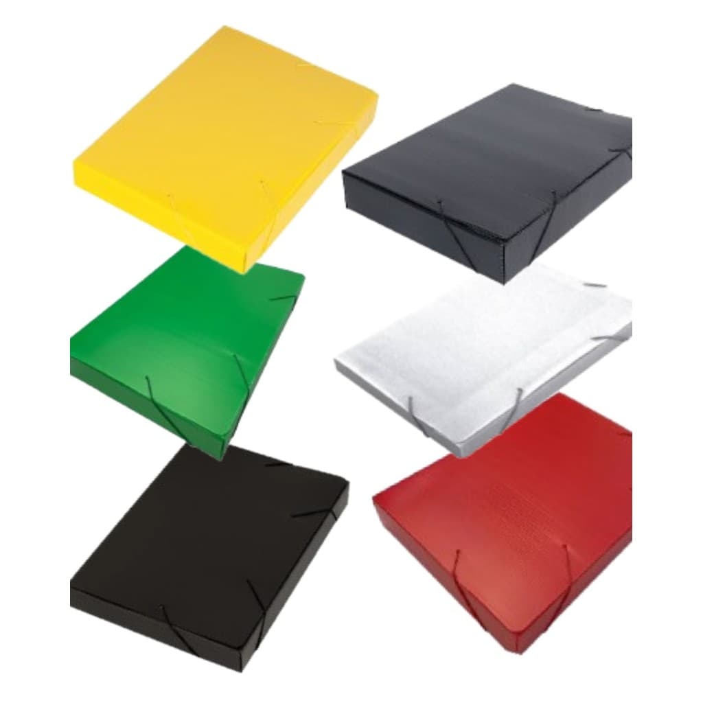 Pasta Plástica Ofício Polionda c/aba e elástico 5,5cm Cores Diversas - Novaonda Polibras