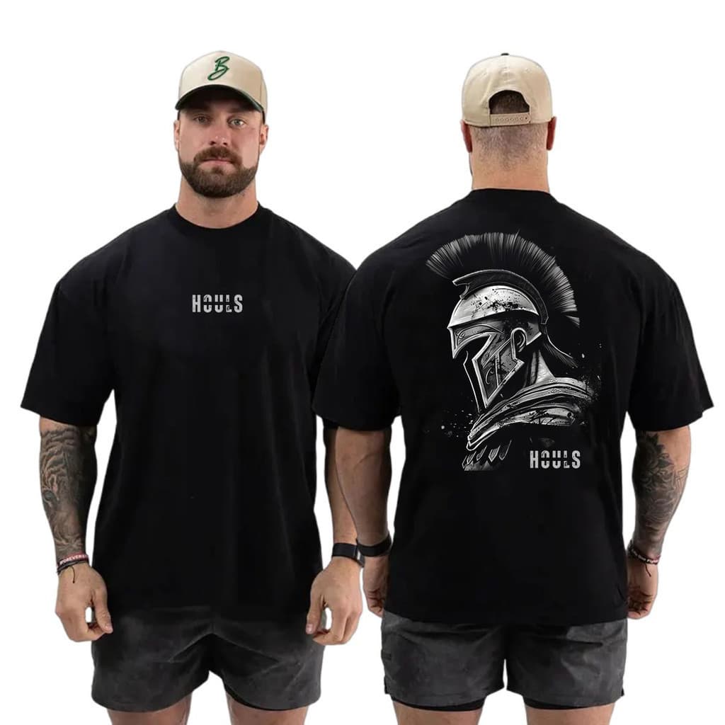 Camiseta Spartano Musculação Camisa 100% Algodão Streetwear Blusa Treino Academia CrossFit