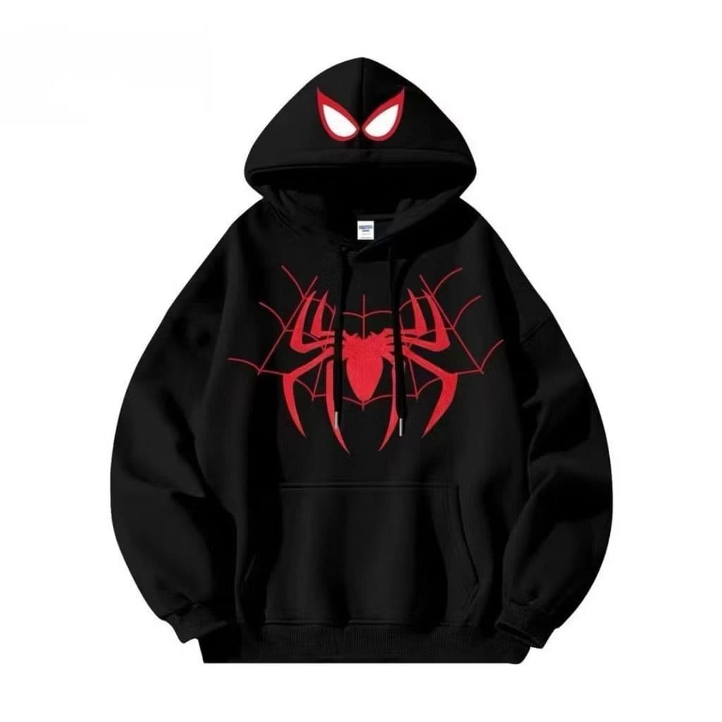 Moletom Canguru Homem - Aranha Unissex – Com Capuz e Máscara Divertida
