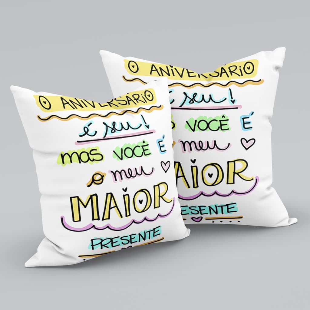 Capa de Almofada Decorativa 45x45cm - Coleção Celebração